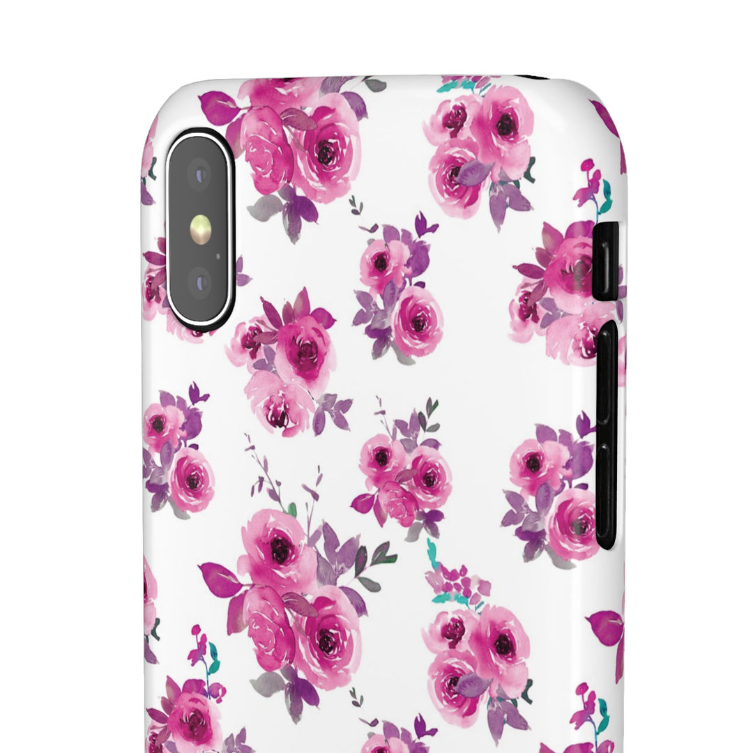 Sleek Snap Flowers Gift for Her Cute Phone Case for iPhone 16 15 14 13 12 11 X Xs Max Xr Pro Plus Samsung Galaxy S24 S23 S22 S21 S20 Ultra