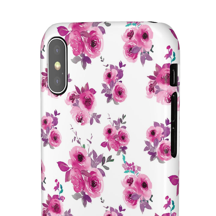 Sleek Snap Flowers Gift for Her Cute Phone Case for iPhone 16 15 14 13 12 11 X Xs Max Xr Pro Plus Samsung Galaxy S24 S23 S22 S21 S20 Ultra
