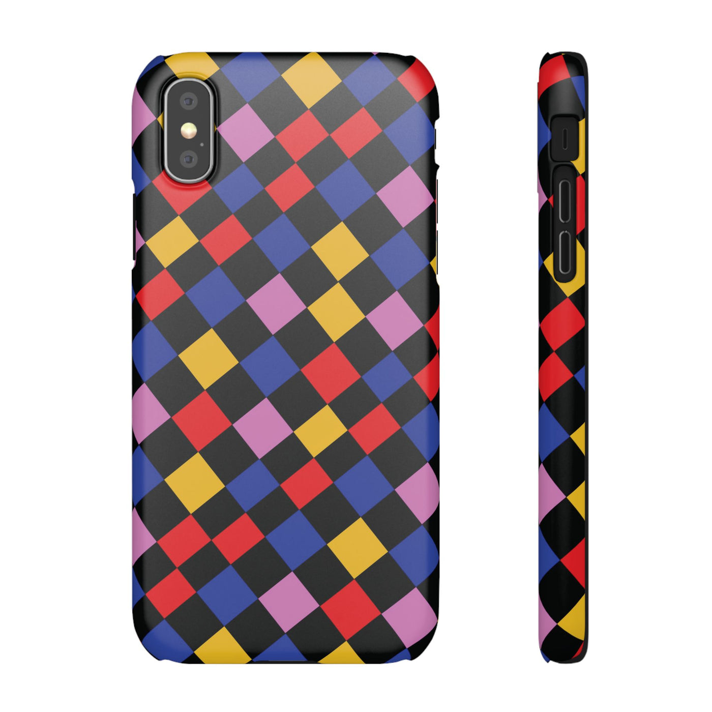 Colorful Checkerboard Cute Phone Case - Sleek Snap - for iPhone 16 15 14 13 12 11 Max Pro Plus Samsung Galaxy S24 S23 S22 S21 S20 Plus Ultra - Studio40ParkLane