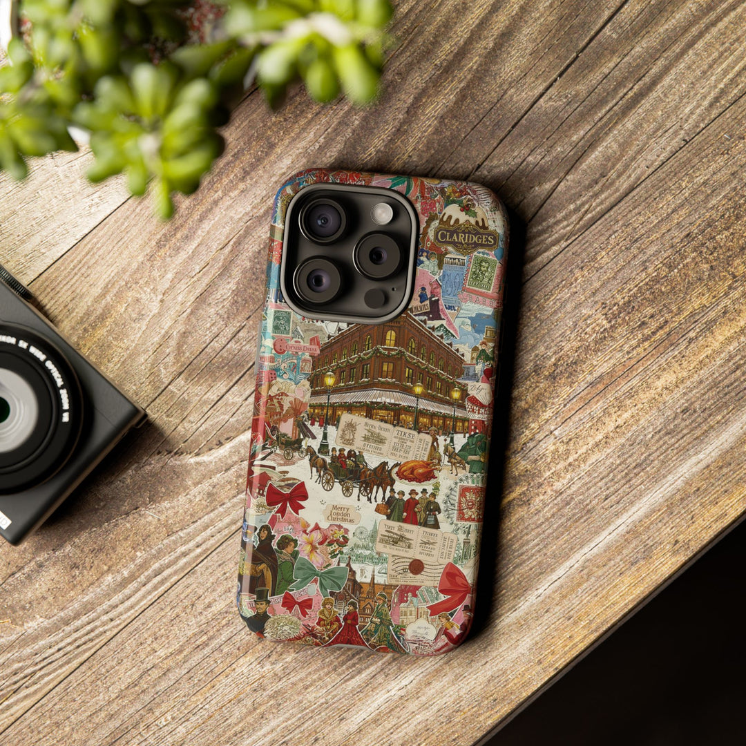 Aesthetic Tough London Coquette Collage Premium Phone Case - For iPhone 17 Pro Max iPhone 16 Pro iPhone 15 Iphone 14 Plus 13 Pro 12 11 10 XR - Studio40ParkLane