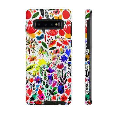 Impact Resistant, Colored Flowers, Cute Phone Cases for Samsung S24, S23, S22, S21, IPhone 15 pro Iphone 14 pro Iphone 13 IPhone 12 Iphone 11