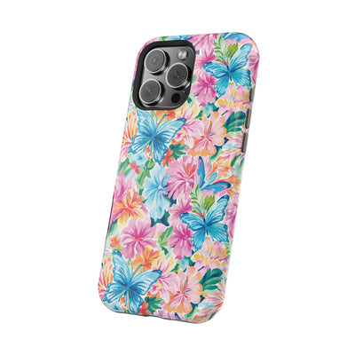 Butterflies Flowers Magsafe Cute Phone Case for Iphone Gift for Her, iPhone 16 Case iPhone 15 Pro Max Case, Iphone 14, Iphone 14 Pro Max, 13, 12
