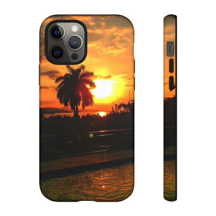 Cute Samsung Case | Cool Iphone Case | Summer Jamaica Pool Sunset, Samsung S24, S23, S22, S21, IPhone 15 Case | Iphone 14 Case, Iphone 13 Case - Studio40ParkLane