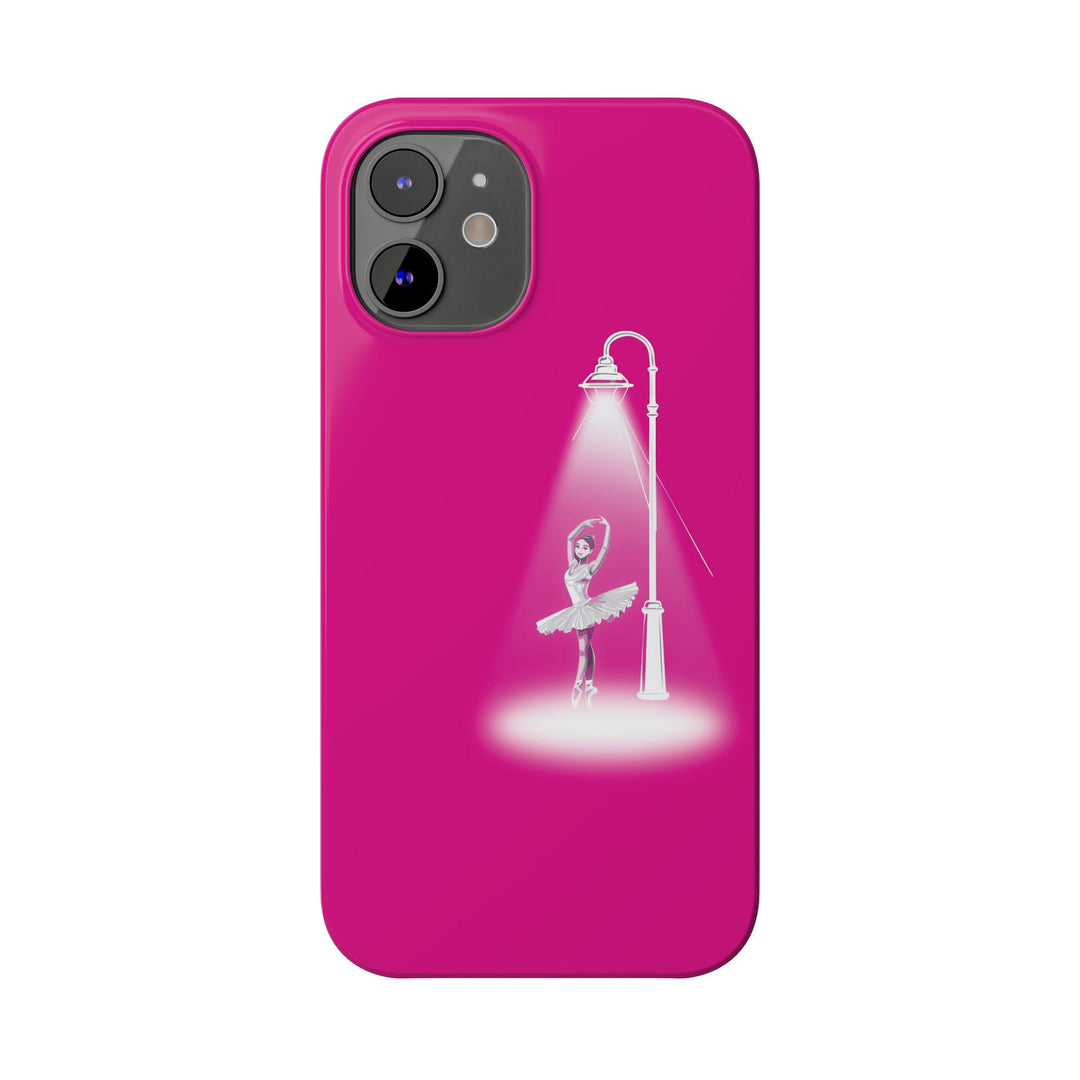 Slim Pink Ballet Dancer Spotlight Gift for Her Cute Phone Cases for Iphone 16 Pro Max | iPhone 15 Case | iPhone 15 Pro Max Case, Iphone 14, 13, 12, 11, 10, 8, 7 - Studio40ParkLane