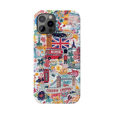 Slim London England Coquette Collage Cute Phone Case for Iphone 17 - | iPhone 16 Pro Max Case | iPhone 15 Case Iphone 14 13 12 11 10 9 8 7 - Studio40ParkLane