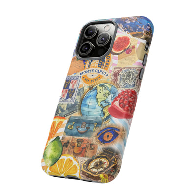 Cute European Summer Collage Phone Case, for IPhone 16 Case | Iphone 15, Iphone 14, IPhone 13 Case, 11 8 7, Samsung Galaxy S24, S23, S22, S21 Extra Protective