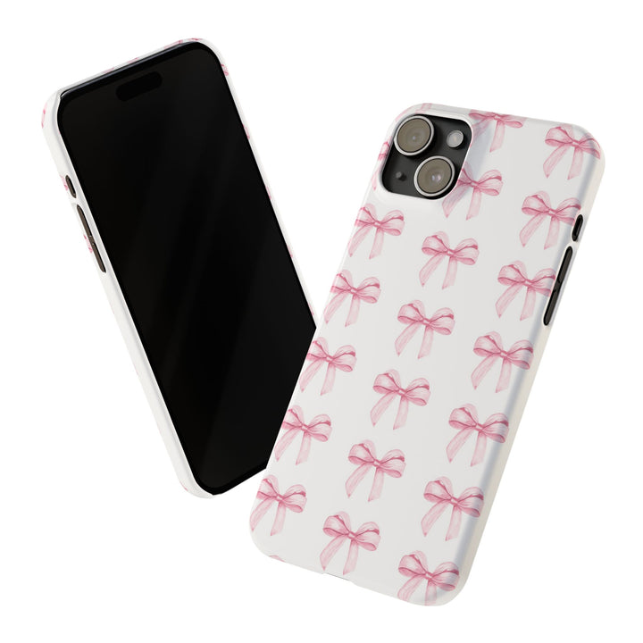 Slim Pink Bows Cute Phone Cases for Iphone 16 Pro Max | iPhone 15 Case | iPhone 15 Pro Max Case, Iphone 14, Iphone 14 Pro Max, Iphone 13 12 11 8 7 - Studio40ParkLane