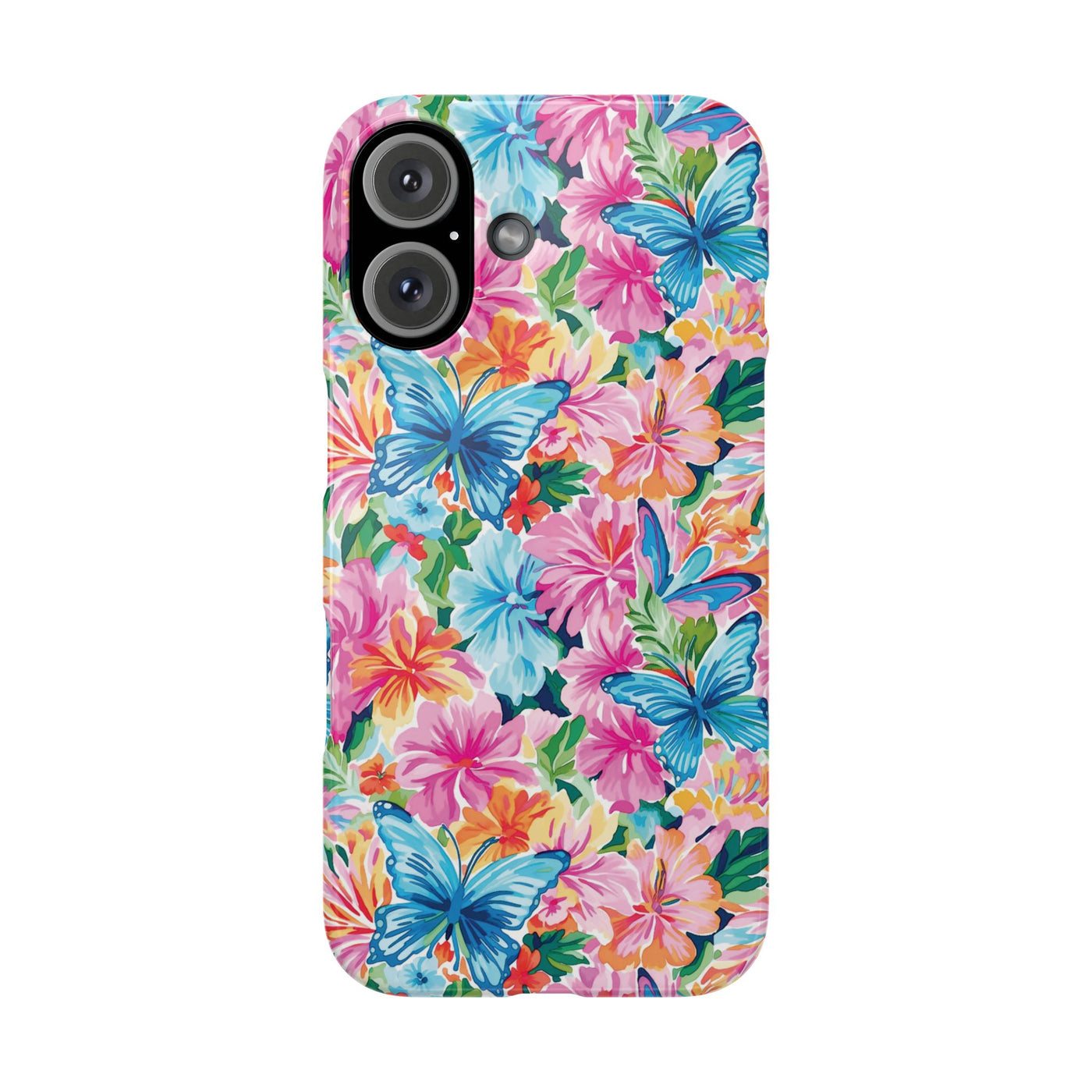 Slim Butterflies Flowers Gift for Her Cute Phone Cases for Iphone 16 Pro Max | iPhone 15 Case | iPhone 15 Pro Max Case, Iphone 14, 13, 12, 11, 10, 8, 7