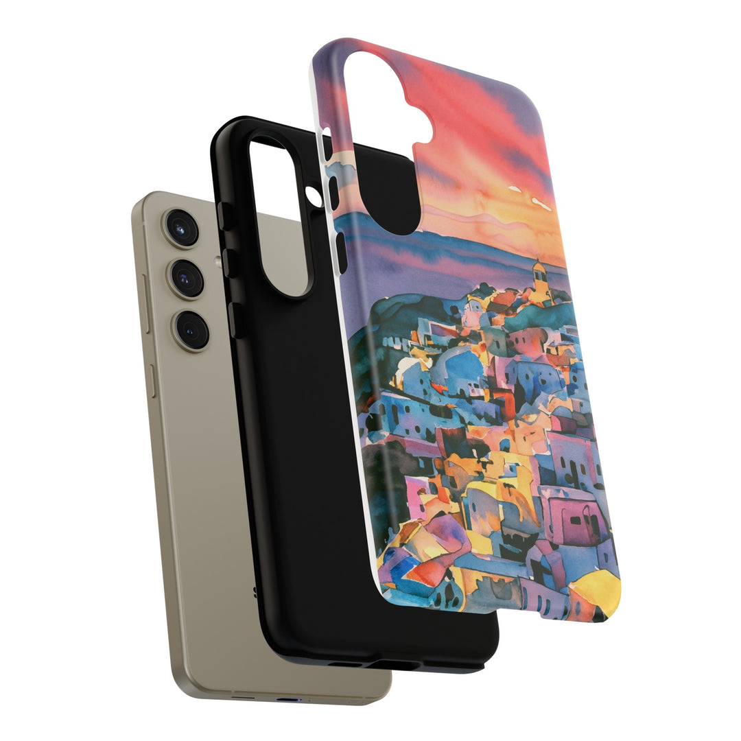 Impact Resistant, Greek Sunset, Cute Phone Cases for Samsung S24, S23, S22, S21, IPhone 15 pro Iphone 14 pro Iphone 13 IPhone 12 Iphone 11 - Studio40ParkLane