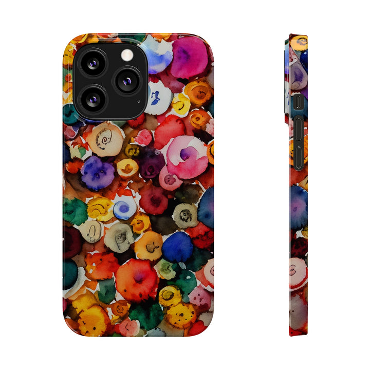 Slim Cute Phone Cases for Iphone | iPhone 15 Case | iPhone 15 Pro Max Case, Iphone 14, Iphone 14 Pro Max, Iphone 13, Colorful Buttons Abstract - Studio40ParkLane