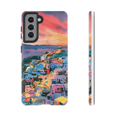 Impact Resistant, Greek Sunset, Cute Phone Cases for Samsung S24, S23, S22, S21, IPhone 15 pro Iphone 14 pro Iphone 13 IPhone 12 Iphone 11