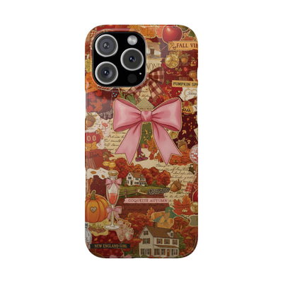 New England fall Coquette Collage Cute Phone Case for Iphone 16 - | iPhone 15 Pro Max Case | iPhone 14 Case Iphone 13 12 11 10 9 8 7 X XS - Studio40ParkLane