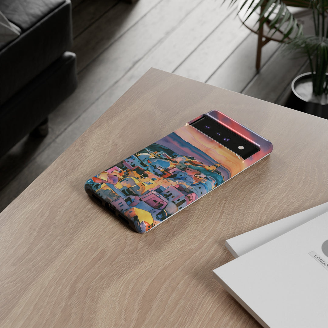 Impact Resistant, Greek Sunset, Cute Phone Cases for Samsung S24, S23, S22, S21, IPhone 15 pro Iphone 14 pro Iphone 13 IPhone 12 Iphone 11 - Studio40ParkLane