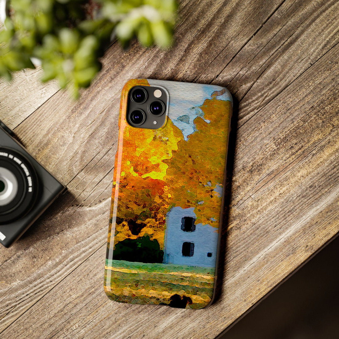 Slim Cute Phone Cases for Iphone - | iPhone 15 Case | iPhone 15 Pro Max Case, Iphone 14 Case, Iphone 14 Pro Max, Iphone 13, New England Fall Leaves - Studio40ParkLane