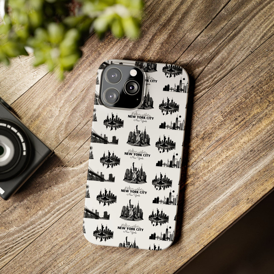 Slim New York Skyline Collage Coquette Gift for Her Cute Phone Cases for Iphone 16 Pro Max | iPhone 15 Case | iPhone 15 Pro Max Case, Iphone 14, Iphone 14 Pro Max, Iphone 13 12 11 8 7 - Studio40ParkLane