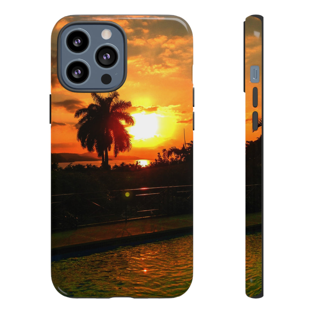 Cute Samsung Case | Cool Iphone Case | Summer Jamaica Pool Sunset, Samsung S24, S23, S22, S21, IPhone 15 Case | Iphone 14 Case, Iphone 13 Case - Studio40ParkLane