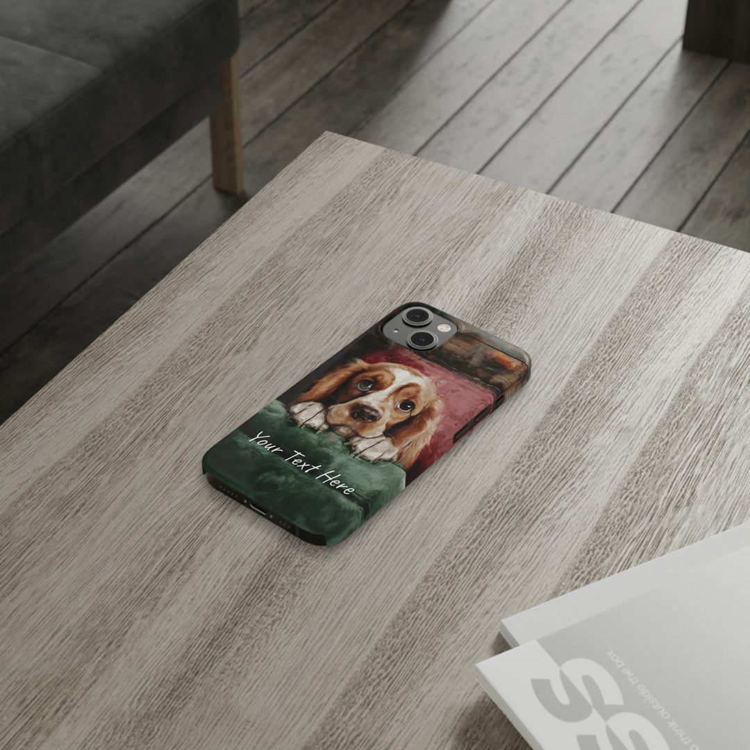 Slim Personalized Cute iPhone Cases - | iPhone 15 Case | iPhone 15 Pro Max Case, Iphone 14 Case, Iphone 14 Pro Max, Iphone 13, Cocker Spaniel Dog - Studio40ParkLane