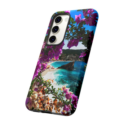 Impact Resistant, Bougainvillea Seaview, Cute Phone Cases for Samsung S24, S23, S22, S21, IPhone 15 pro Iphone 14 pro Iphone 13 IPhone 12 Iphone 11