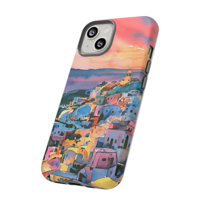 Impact Resistant, Greek Sunset, Cute Phone Cases for Samsung S24, S23, S22, S21, IPhone 15 pro Iphone 14 pro Iphone 13 IPhone 12 Iphone 11