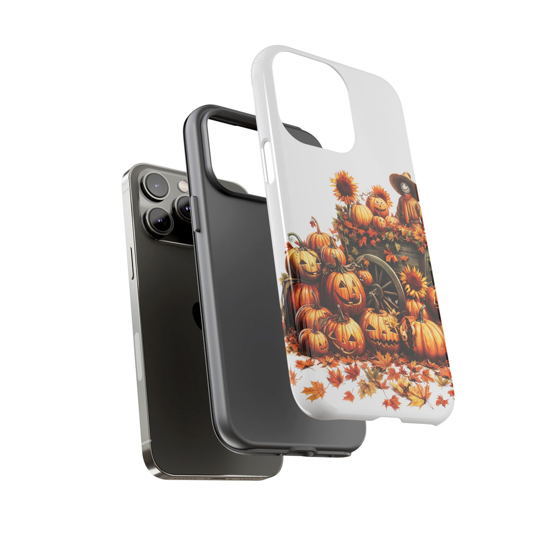 Impact Resistant, Fall Leaves Scarecrow, Cute Phone Cases for Samsung S24, S23, S22, S21, IPhone 15 pro Iphone 14 pro Iphone 13 IPhone 12 Iphone 11 - Studio40ParkLane