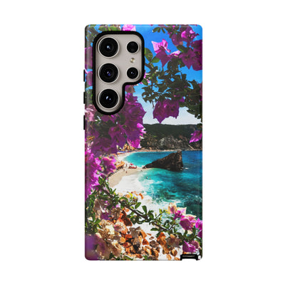 Impact Resistant, Bougainvillea Seaview, Cute Phone Cases for Samsung S24, S23, S22, S21, IPhone 15 pro Iphone 14 pro Iphone 13 IPhone 12 Iphone 11