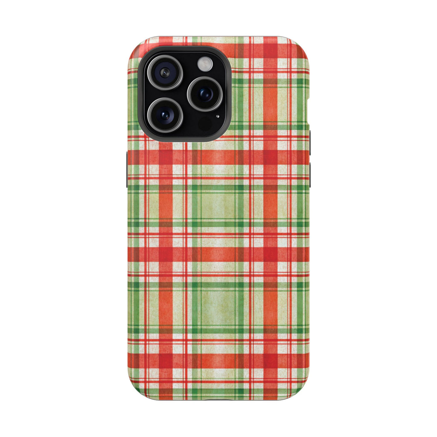 Aesthetic Tough Magsafe Red Green Checkered Phone Case - For iPhone 17 Pro Max iPhone 16 Pro iPhone 15 Iphone 14 Plus 13 Pro 12 11 10 - Studio40ParkLane