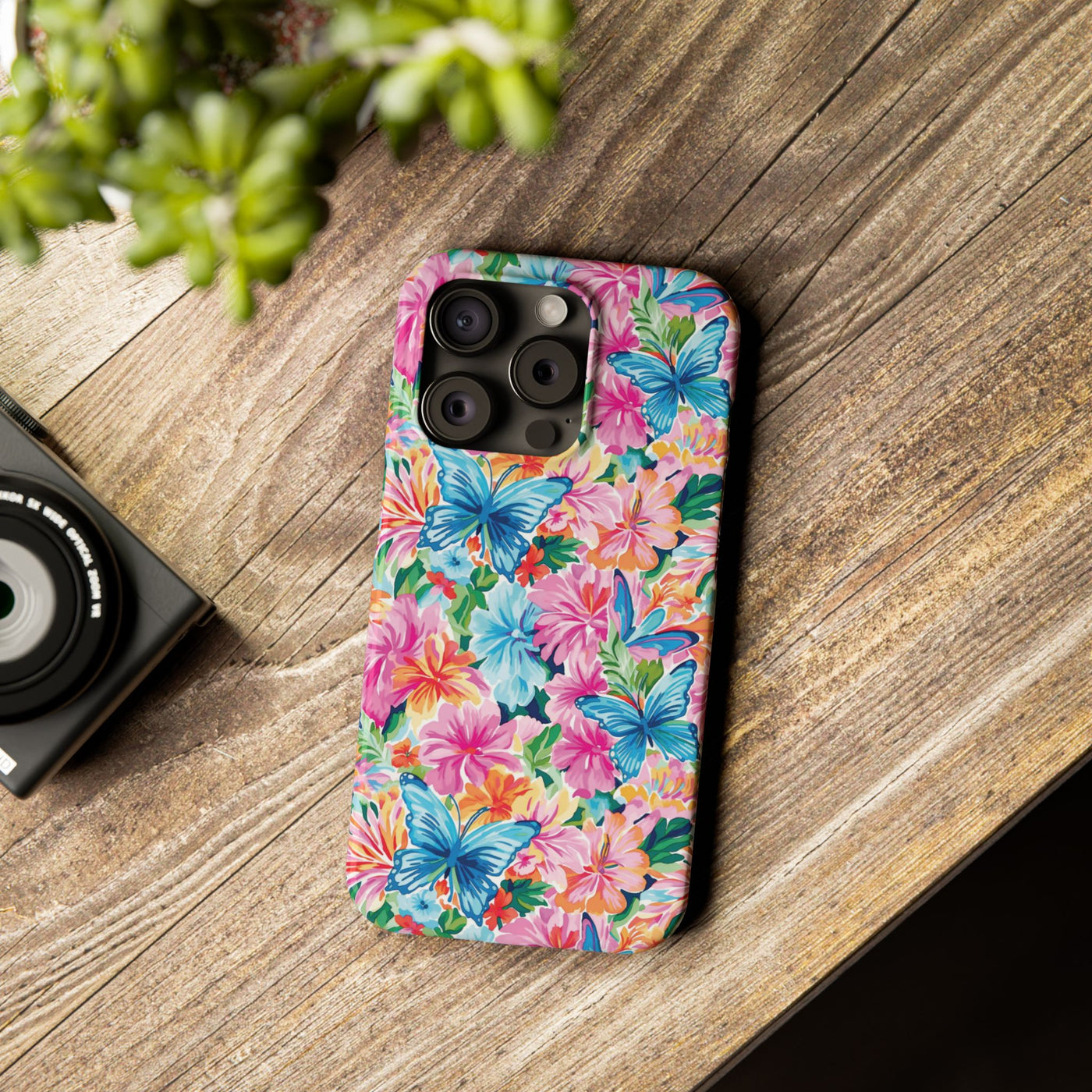 Slim Butterflies Flowers Gift for Her Cute Phone Cases for Iphone 16 Pro Max | iPhone 15 Case | iPhone 15 Pro Max Case, Iphone 14, 13, 12, 11, 10, 8, 7
