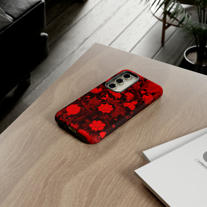 Cute Samsung Phone Case | Aesthetic Samsung Phone Case | Galaxy S23, S22, S21, S20 | Red Flowers, Protective Phone Case - Studio40ParkLane