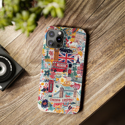 Slim London England Coquette Collage Cute Phone Case for Iphone 17 - | iPhone 16 Pro Max Case | iPhone 15 Case Iphone 14 13 12 11 10 9 8 7 - Studio40ParkLane
