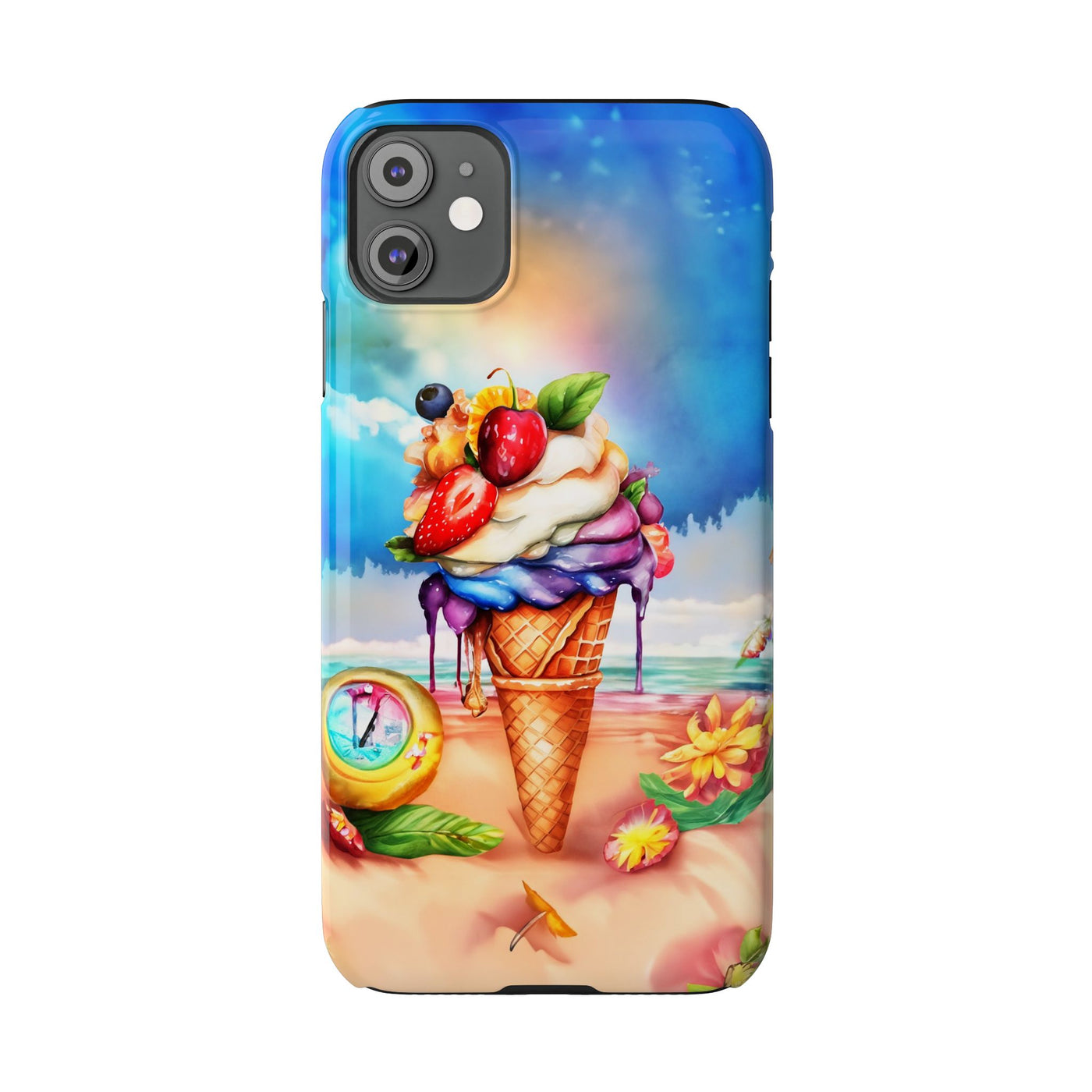 Summer Ice Cream Cone Slim Cute Phone Cases for Iphone  | iPhone 15 Case | iPhone 15 Pro Max Case, Iphone 14, Iphone 14 Pro Max, Iphone 13