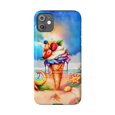 Summer Ice Cream Cone Slim Cute Phone Cases for Iphone  | iPhone 15 Case | iPhone 15 Pro Max Case, Iphone 14, Iphone 14 Pro Max, Iphone 13