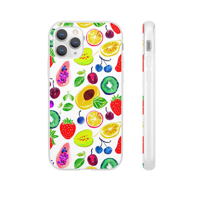 Cute Flexi Phone Cases, Summer Fruit Mix, Compatible with Samsung Galaxy S23, Samsung S22, Samsung S21, Samsung S20, Galaxy S20 Ultra