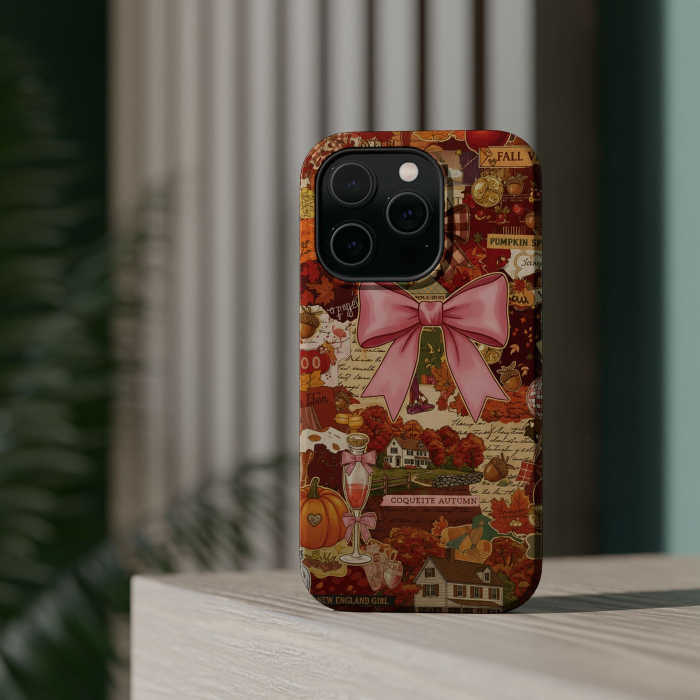 New England Fall Coquette Collage Tough Magsafe Cute Phone Cases for Iphone | iPhone 15 Pro Max Case, Iphone 14, Iphone 14 13 12 11 10 9 8 7 - Studio40ParkLane