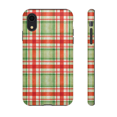 Aesthetic Tough Red Green Checkered Premium Phone Case - For iPhone 17 Pro Max iPhone 16 Pro iPhone 15 Iphone 14 Plus 13 Pro 12 11 10 XR XS - Studio40ParkLane