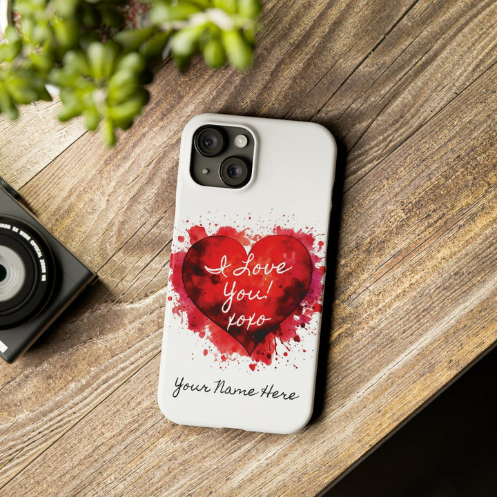 Slim Personalized Slim Cute iPhone Cases - | iPhone 15 Case | iPhone 15 Pro Max Case, Iphone 14 Case, Iphone 14 Pro Max, Iphone 13, Valentine Heart Love - Studio40ParkLane
