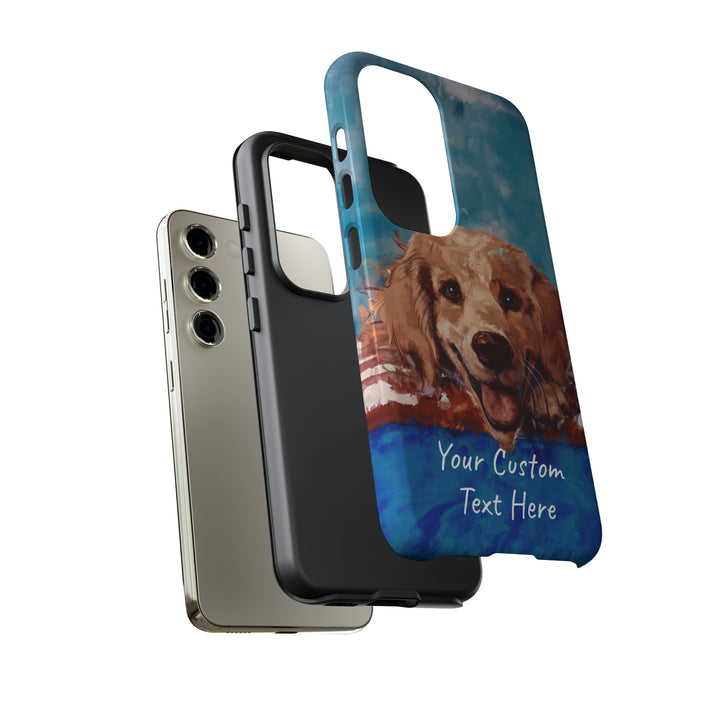 Personalize this Cute Samsung Phone Case | Golden Retriever Dog Samsung Phone Case | Galaxy S23, S22, S21, S20 | Personalized Samsung Cases - Studio40ParkLane