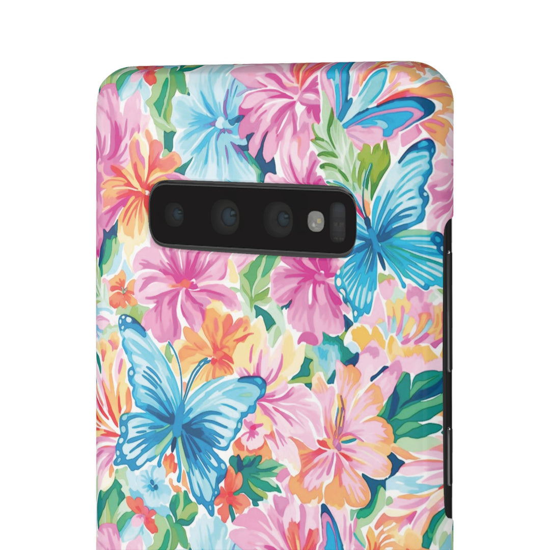 Sleek Snap Butterflies Flowers Cute Phone Case for iPhone 16 15 14 13 12 11 X Xs Max Xr Pro Plus Samsung Galaxy S24 S23 S22 S21 S20 Ultra