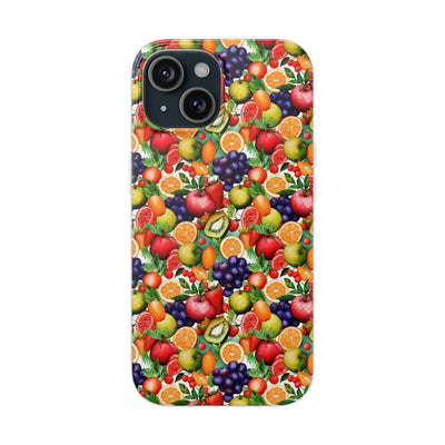 Cute Flexi Phone Cases, Summer Fruit Mix, Compatible with Samsung Galaxy S23, Samsung S22, Samsung S21, Samsung S20, Galaxy S20 Ultra