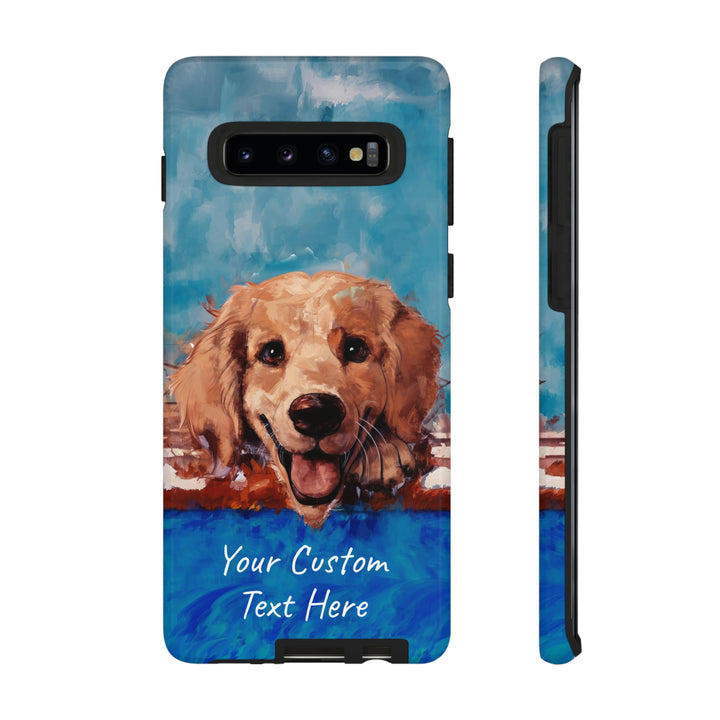 Personalize this Cute Samsung Phone Case | Golden Retriever Dog Samsung Phone Case | Galaxy S23, S22, S21, S20 | Personalized Samsung Cases - Studio40ParkLane