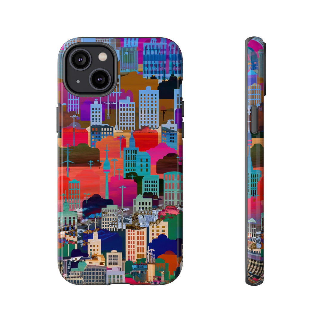 Cute Samsung Case | Cool Iphone Case | Summer City Skyline, Samsung S24, S23, S22, S21, IPhone 15 Case | Iphone 14 Case, Iphone 13 Case - Studio40ParkLane