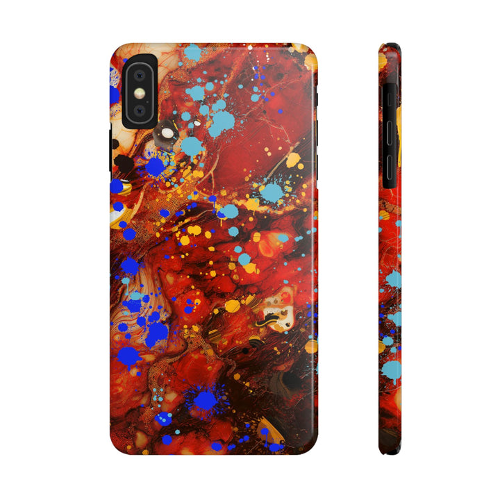Slim Cute Phone Cases for Iphone - | iPhone 15 Case | iPhone 15 Pro Max Case, Iphone 14 Case, Iphone 14 Pro Max, Iphone 13, Fall Marble Paint Splash - Studio40ParkLane