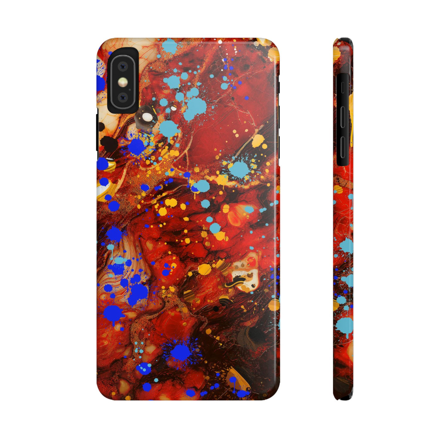 Slim Cute Phone Cases for Iphone - | iPhone 15 Case | iPhone 15 Pro Max Case, Iphone 14 Case, Iphone 14 Pro Max, Iphone 13, Fall Marble Paint Splash