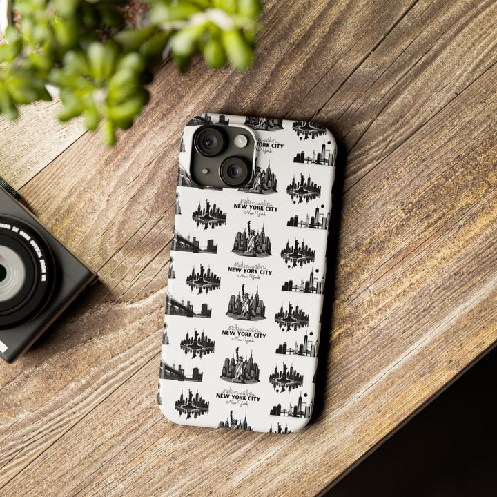 Slim New York Skyline Collage Coquette Gift for Her Cute Phone Cases for Iphone 16 Pro Max | iPhone 15 Case | iPhone 15 Pro Max Case, Iphone 14, Iphone 14 Pro Max, Iphone 13 12 11 8 7 - Studio40ParkLane