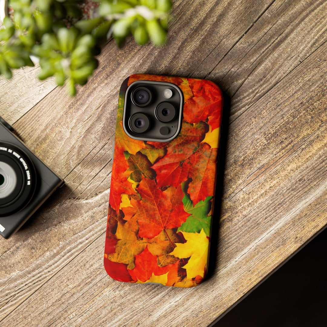 Fall Leaves Impact Resistant, Cute Phone Cases for Samsung S24, S23, S22, S21, IPhone 15 pro Iphone 14 pro Iphone 13 IPhone 12 Iphone 11 - Studio40ParkLane