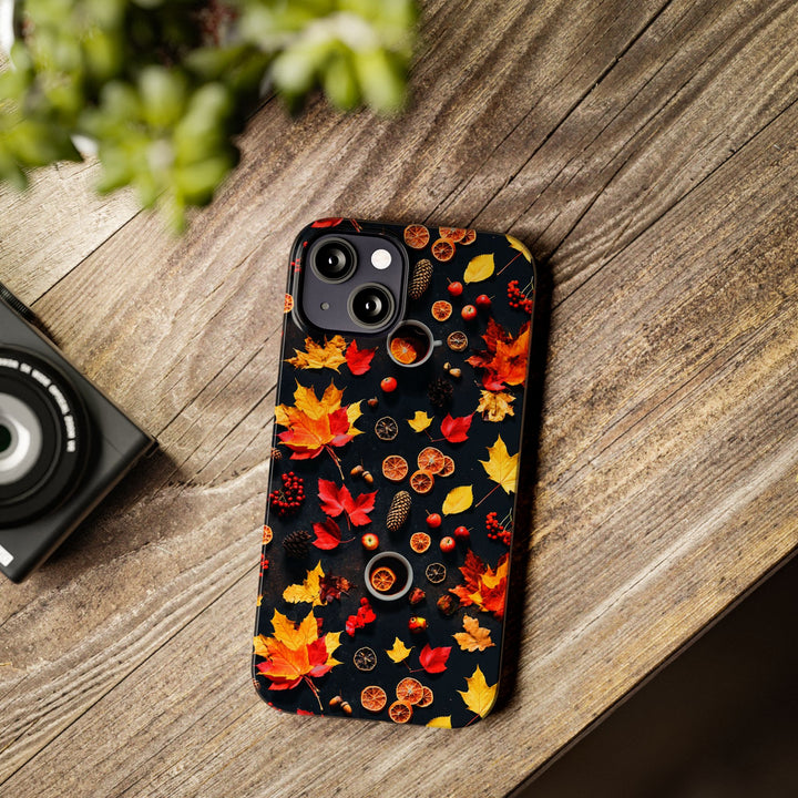 Slim Cute Fall Leaves Collage Phone Cases for Iphone | iPhone 15 Case | iPhone 15 Pro Max Case, Iphone 14, Iphone 14 Pro Max, Iphone 13, Iphone 16 - Studio40ParkLane