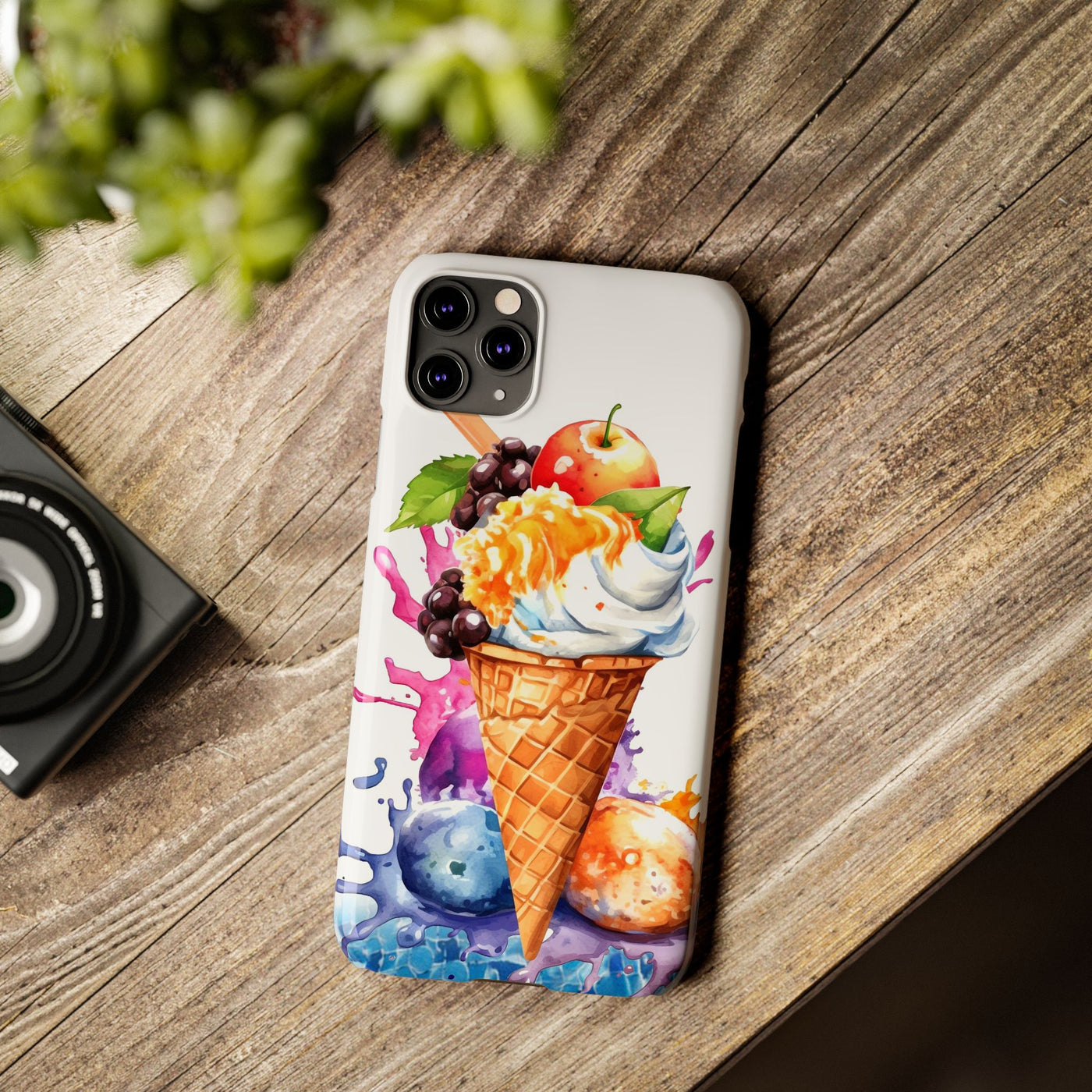 Summer Ice Cream Cone Slim Cute Phone Cases for Iphone  | iPhone 15 Case | iPhone 15 Pro Max Case, Iphone 14, Iphone 14 Pro Max, Iphone 13