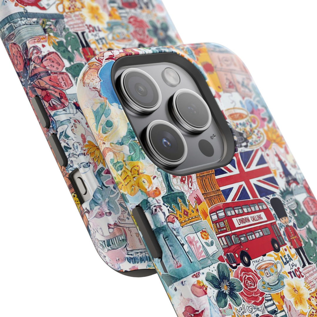 London England Coquette Collage Tough Magsafe Cute Phone Cases for Iphone | iPhone 17 Pro Max Case, Iphone 16, Iphone 15 14 13 12 11 10 9 - Studio40ParkLane
