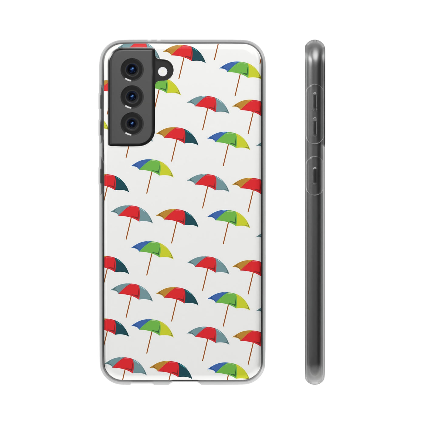 Cute Flexi Samsung Phone Cases, Colorful Beach Parasol Galaxy S23 Phone Case, Samsung S22 Case, Samsung S21 Case, S20 Plus