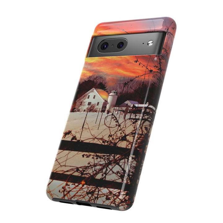 Impact Resistant, Winter Sunset Cute Phone Cases for Samsung S24, S23, S22, S21, IPhone 15 pro Iphone 14 pro Iphone 13 IPhone 12 Iphone 11 - Studio40ParkLane