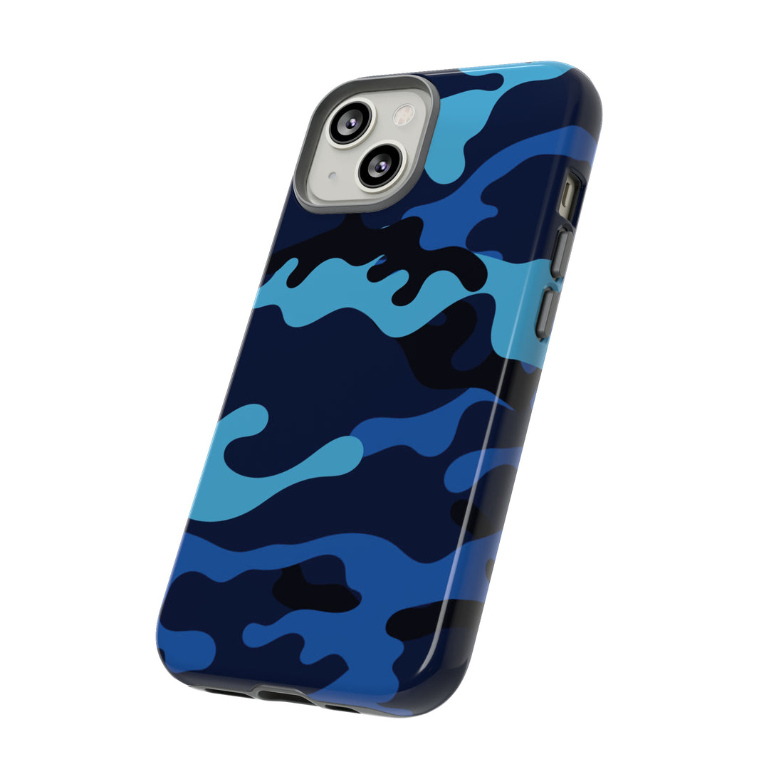 Cool Phone Case | Blue Camouflage, For iPhone 15 Case | iPhone 15 Pro Case, Iphone 14 Case, Iphone 14 Pro Max Case, Protective Iphone Case - Studio40ParkLane